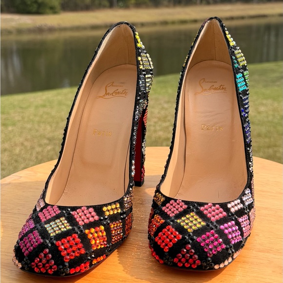 Christian Louboutin Harlequin Strass Heels - Picture 3 of 9